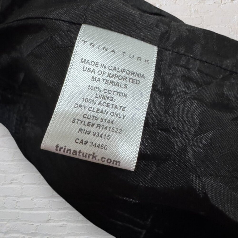 TRINA TURK Black Jacquard Graphic Confetti Pixel Grid Colorful Mini Skirt 8 - Picture 5 of 6